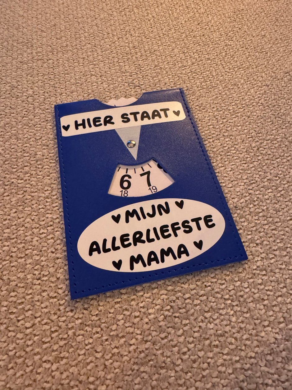 Gepersonaliseerde Parkeerschijf met Tekst - Hier Staat De Liefste - Cadeau