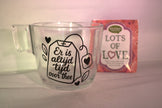 Luxe theeglas met tekst Er is altijd tijd voor thee - cadeauset voor theeliefhebber