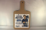 Bedankt cadeau meester - houten plankje met keramiek tegeltje - leuk cadeau voor meester
