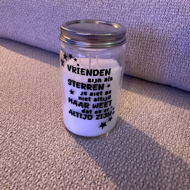 Vrienden zijn als sterren' – handgemaakt cadeau voor vriendinnen
