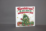 Keramisch kersttegeltje Ik Doe Alsof Ik Ontspannen Ben, 10,8x10,8 cm – grappig kerstcadeau voor kerststress