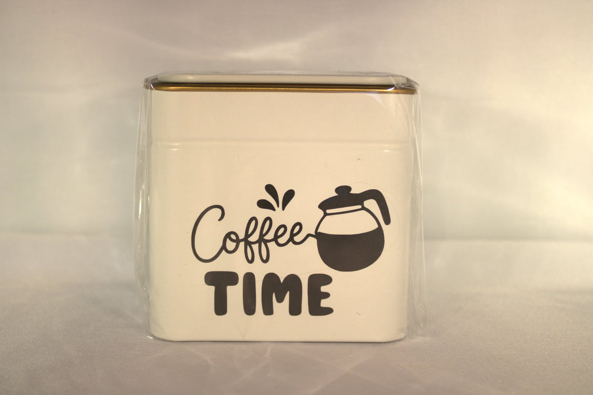 Koffie bewaarblik met tekst Coffee Time - sfeervol koffiecadeau voor koffieliefhebber