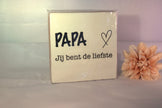 Keramisch tegeltje 'Papa, jij bent de liefste' met hartje – origineel cadeau voor vaderdag
