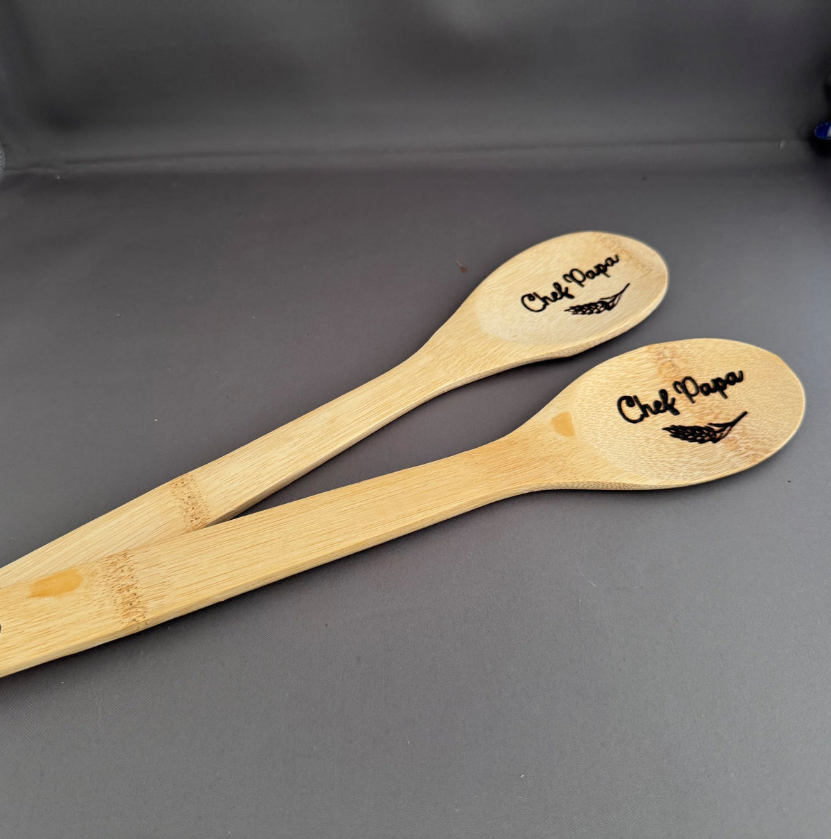 Houten pollepel met gravure Chef Papa – origineel Vaderdag cadeau voor de kookliefhebber