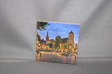 Keramisch tegeltje Raalte by Night met skyline Plaskerk en Watertoren – uniek souvenir of cadeau voor Raaltenaren