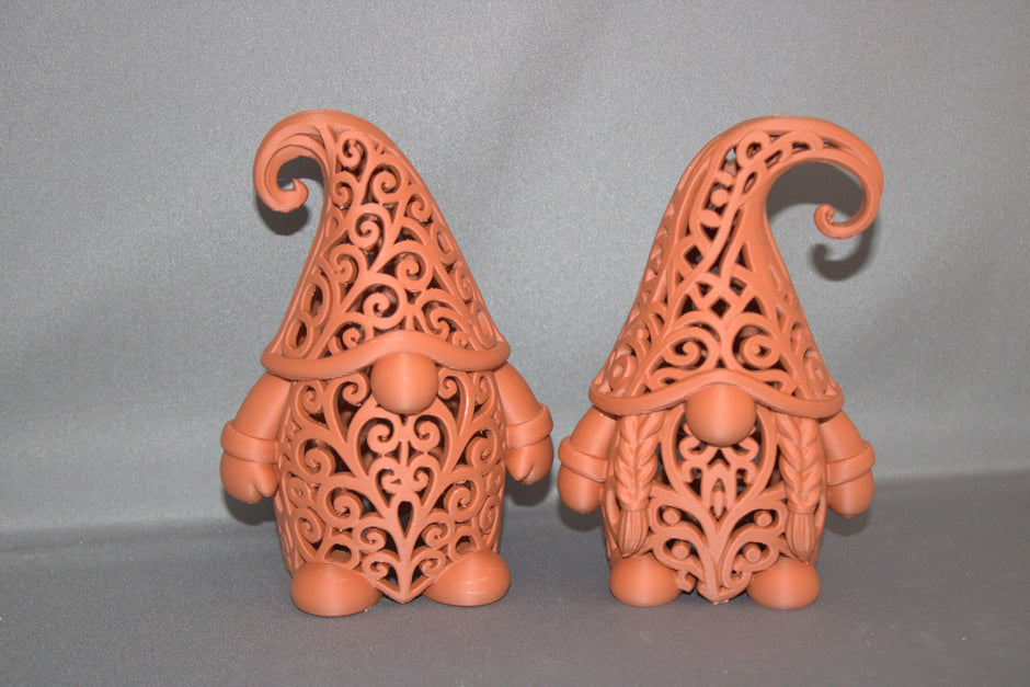 Set van 2 sfeervolle kerst waxinelichthouders met uitgesneden kerstfiguren – handgemaakte kerstdecoratie voor tafel of schouw