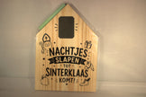 Sinterklaas aftelkalender houten huisje met krijtbord - leuk sinterklaascadeau voor kinderen