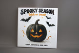 Keramisch Halloween tegeltje Spooky Season Trick or Treat, 10,8x10,8 cm – sfeervolle herfstdecoratie of cadeau